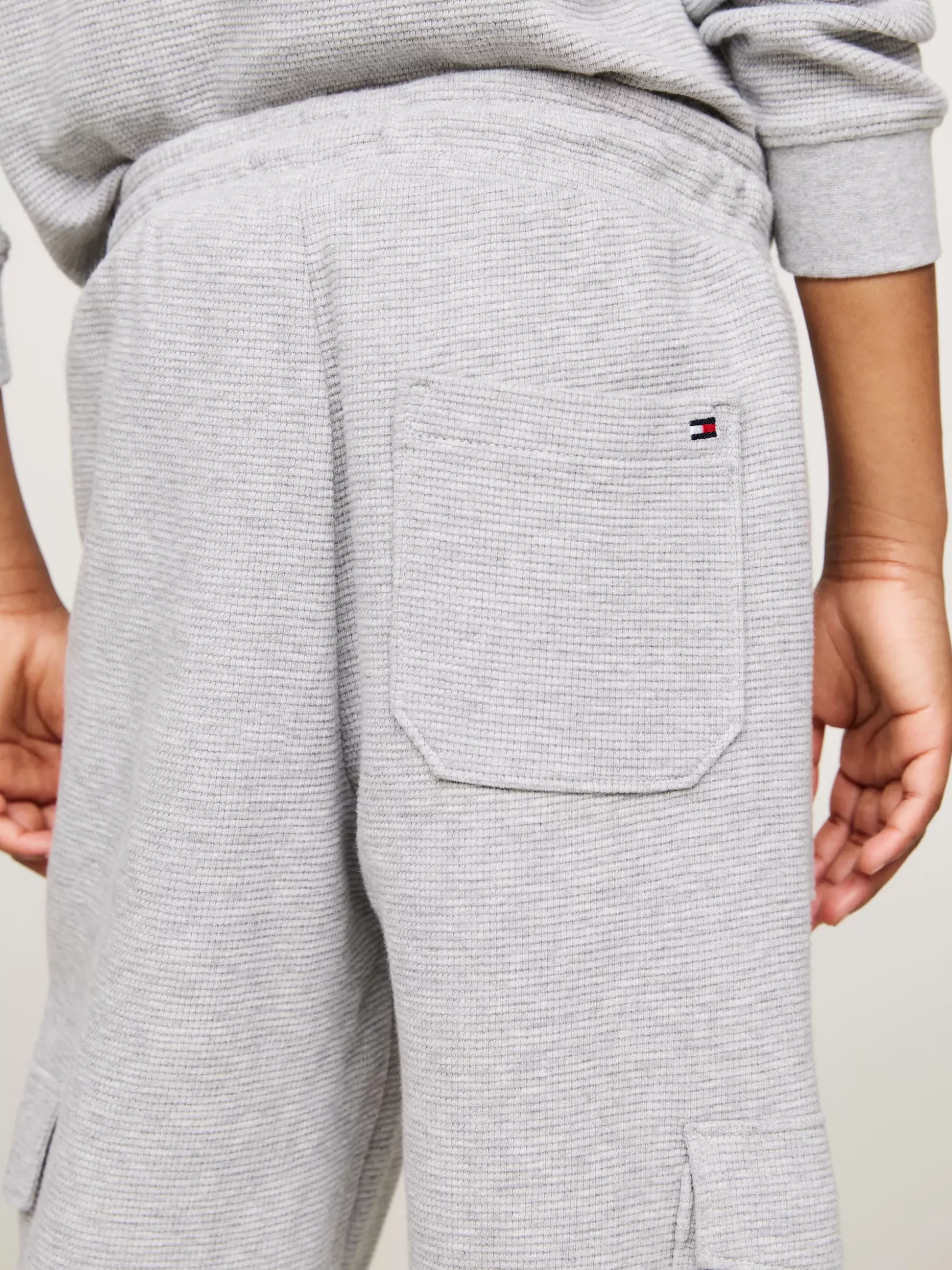 Dzieci Tommy Hilfiger Spodnie I Szorty^Joggery Hilfiger Monotype O Splocie Waflowym