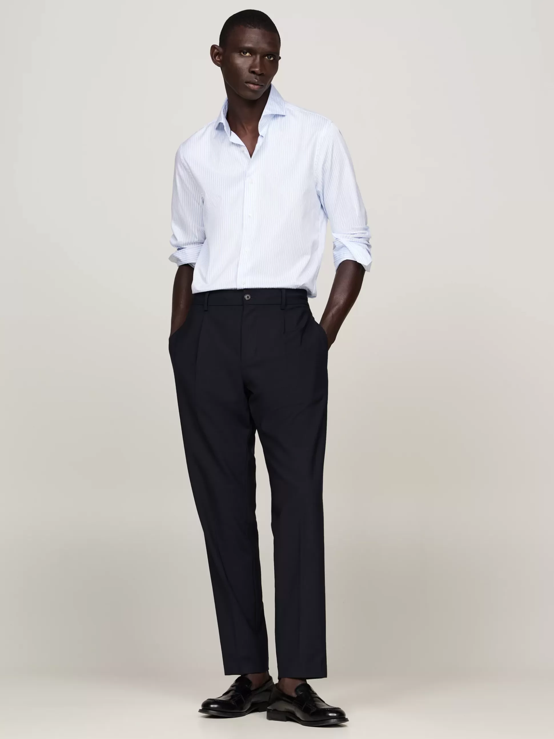 Tommy Hilfiger Koszule^Koszula O Wąskim Kroju Smart Casual Z Diagonalu W Paski
