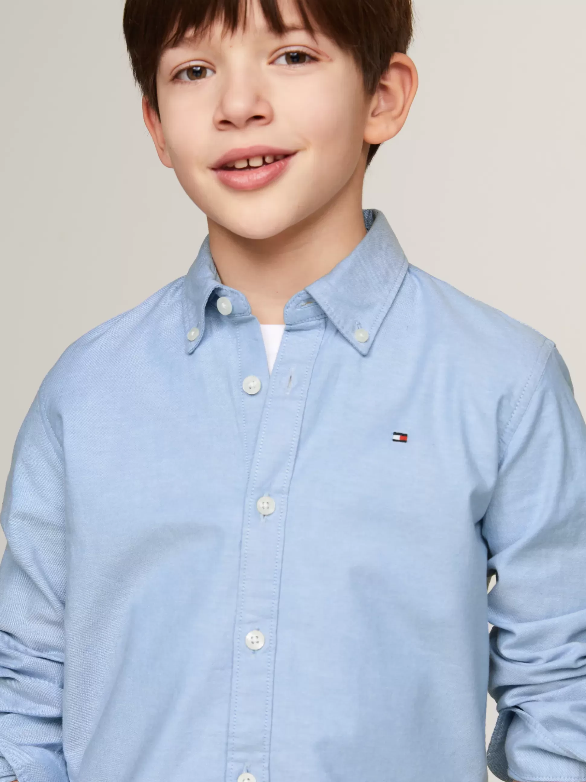 Dzieci Tommy Hilfiger Koszule^Koszula Z Bawełny Typu Oxford Ze Stretchem