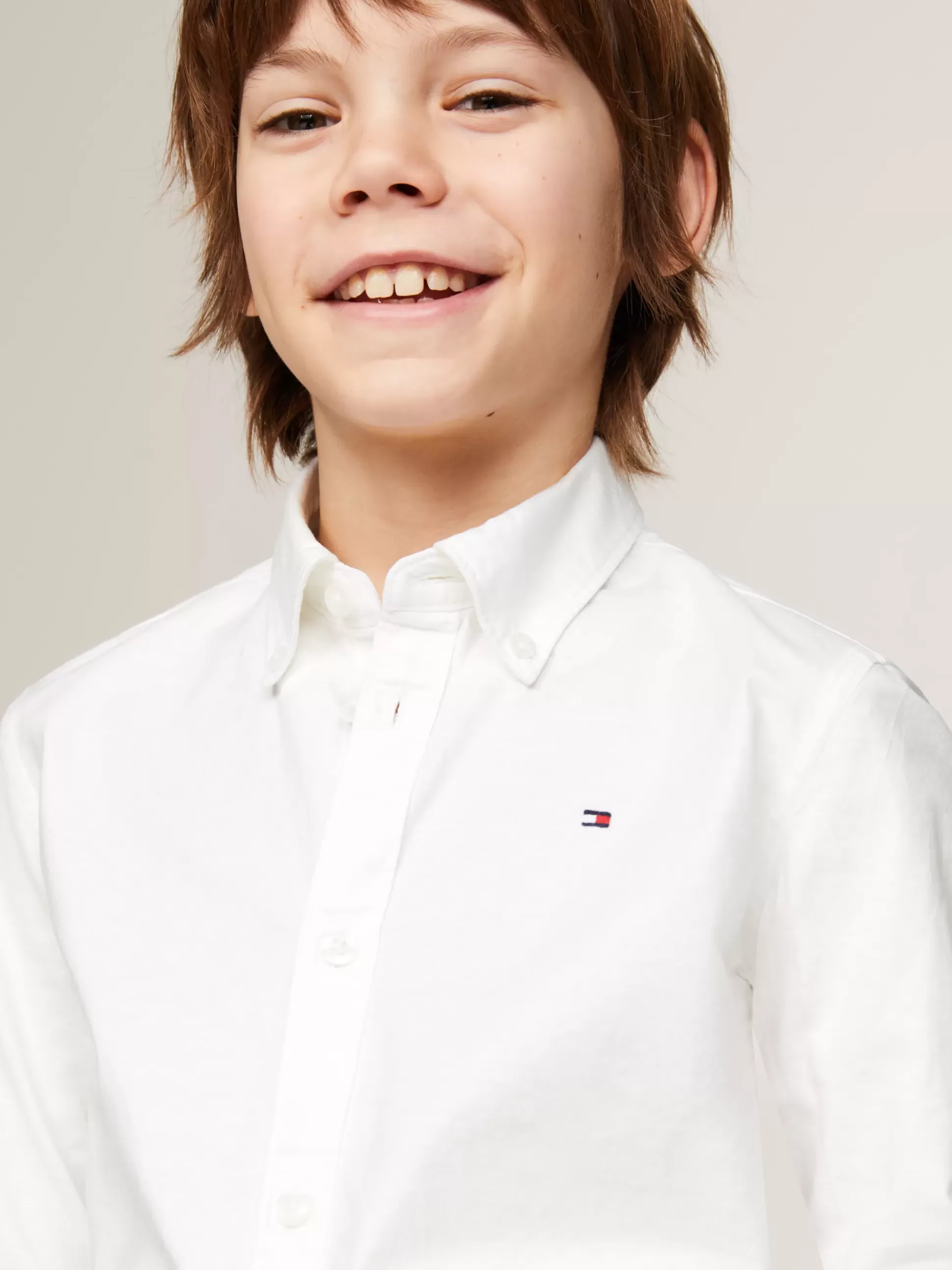 Dzieci Tommy Hilfiger Koszule^Koszula Z Bawełny Typu Oxford Ze Stretchem