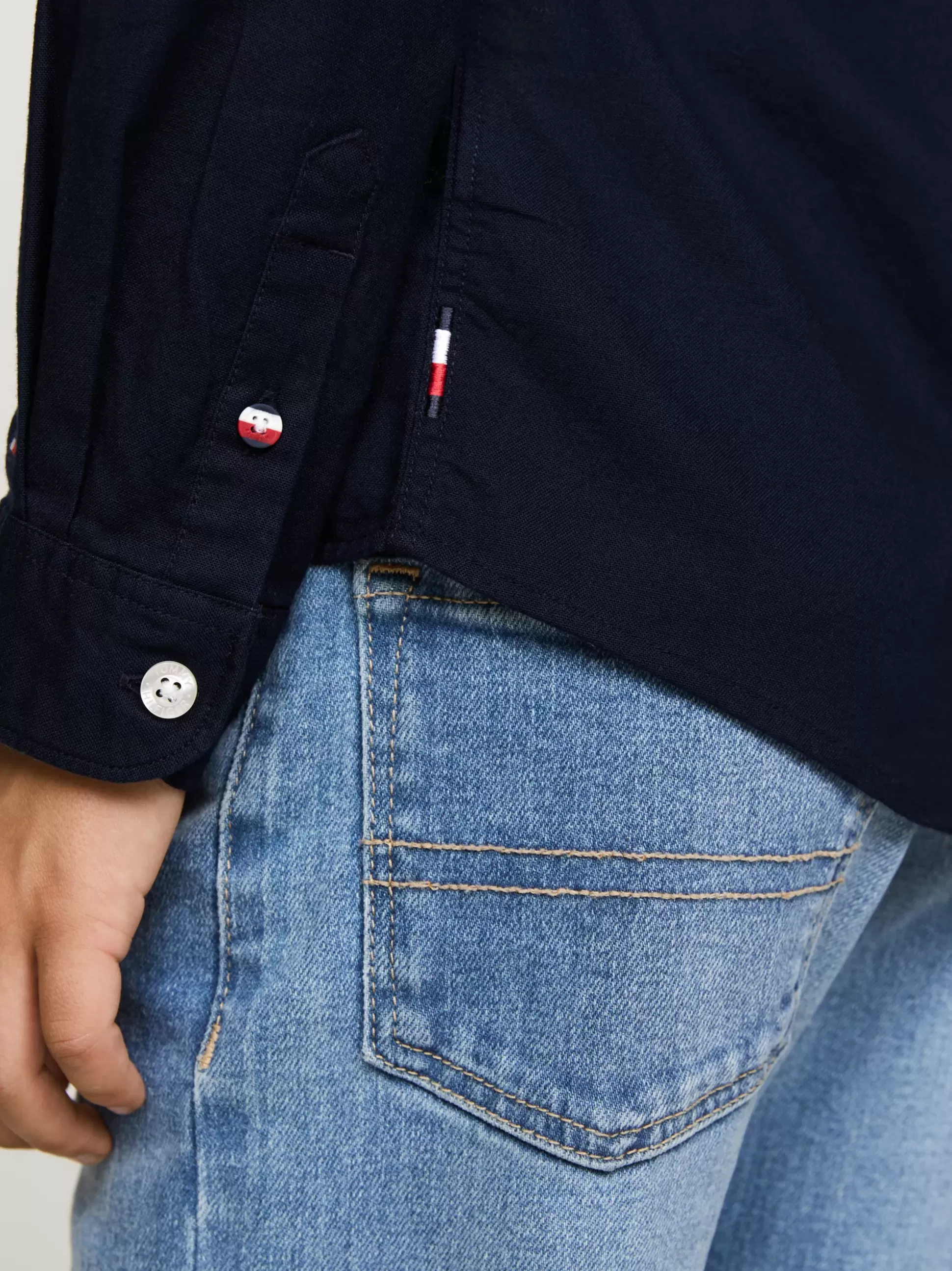 Dzieci Tommy Hilfiger Koszule^Koszula Z Bawełny Typy Oxford Z Logo Hilfiger