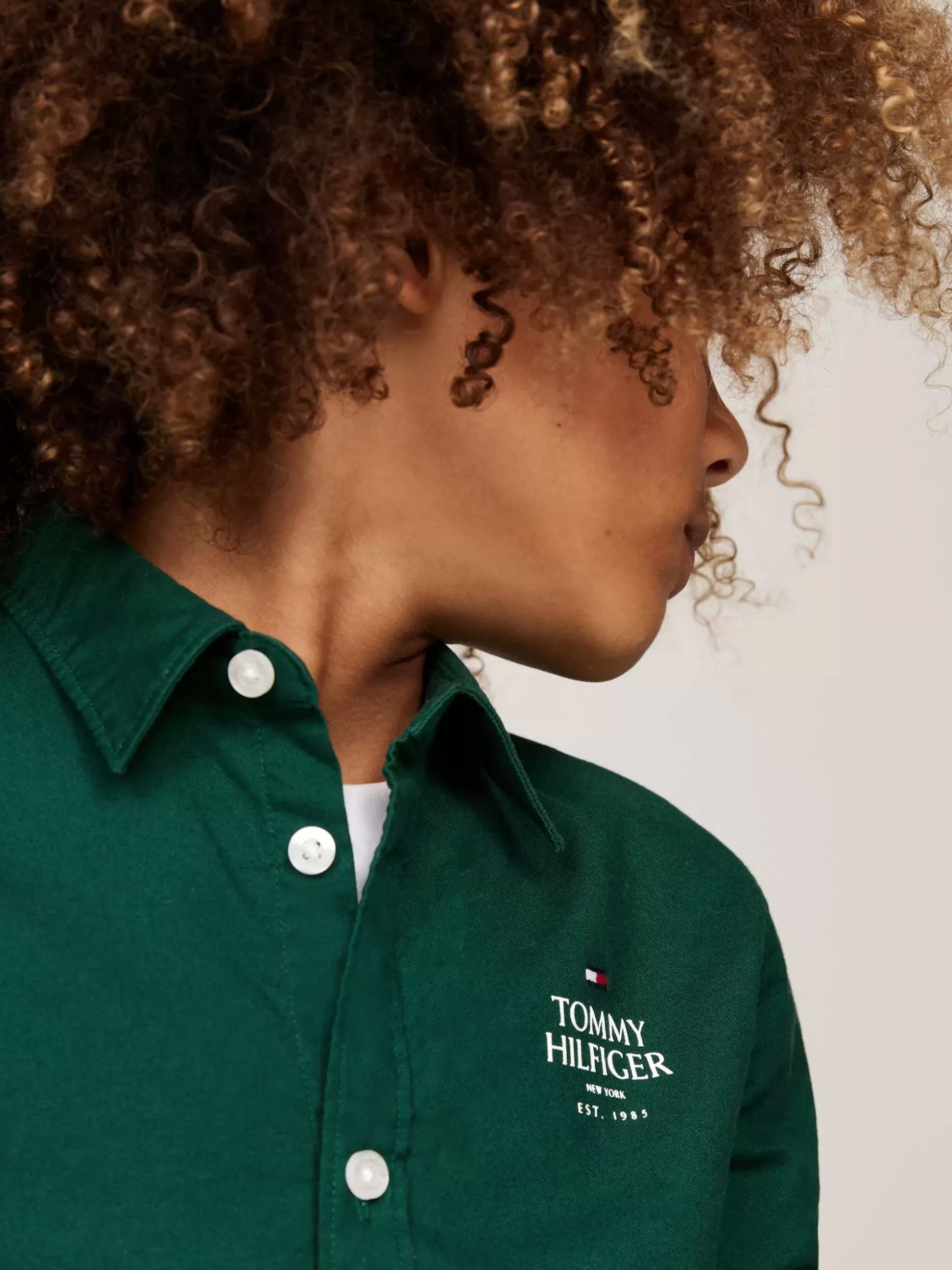 Dzieci Tommy Hilfiger Koszule^Koszula Z Bawełny Typy Oxford Z Logo Hilfiger