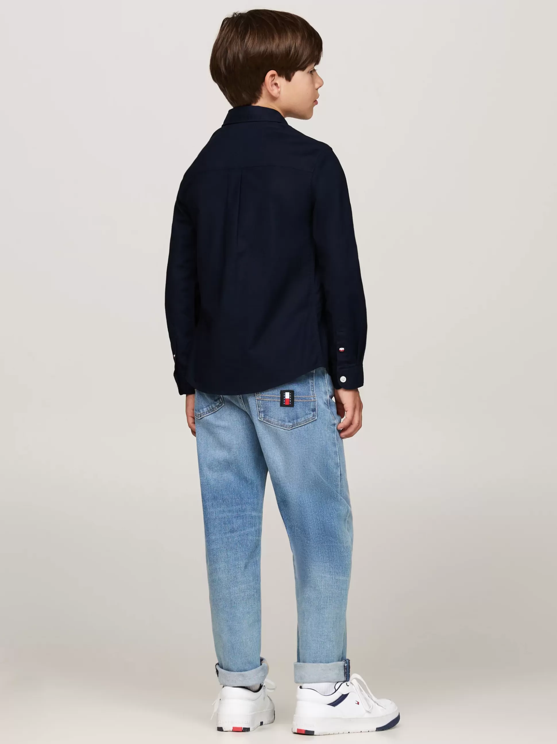 Dzieci Tommy Hilfiger Koszule^Koszula Z Bawełny Typy Oxford Z Logo Hilfiger