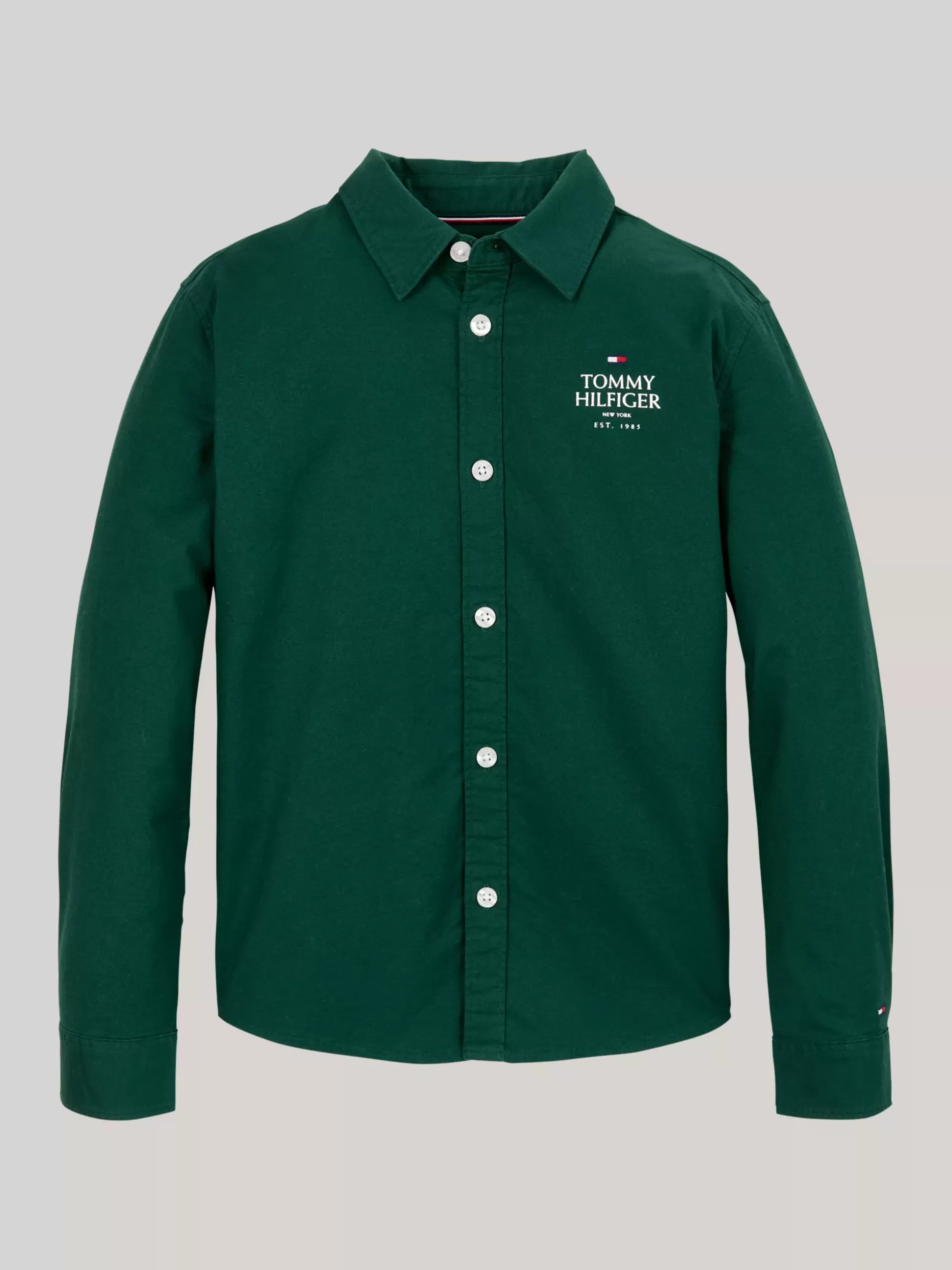 Dzieci Tommy Hilfiger Koszule^Koszula Z Bawełny Typy Oxford Z Logo Hilfiger