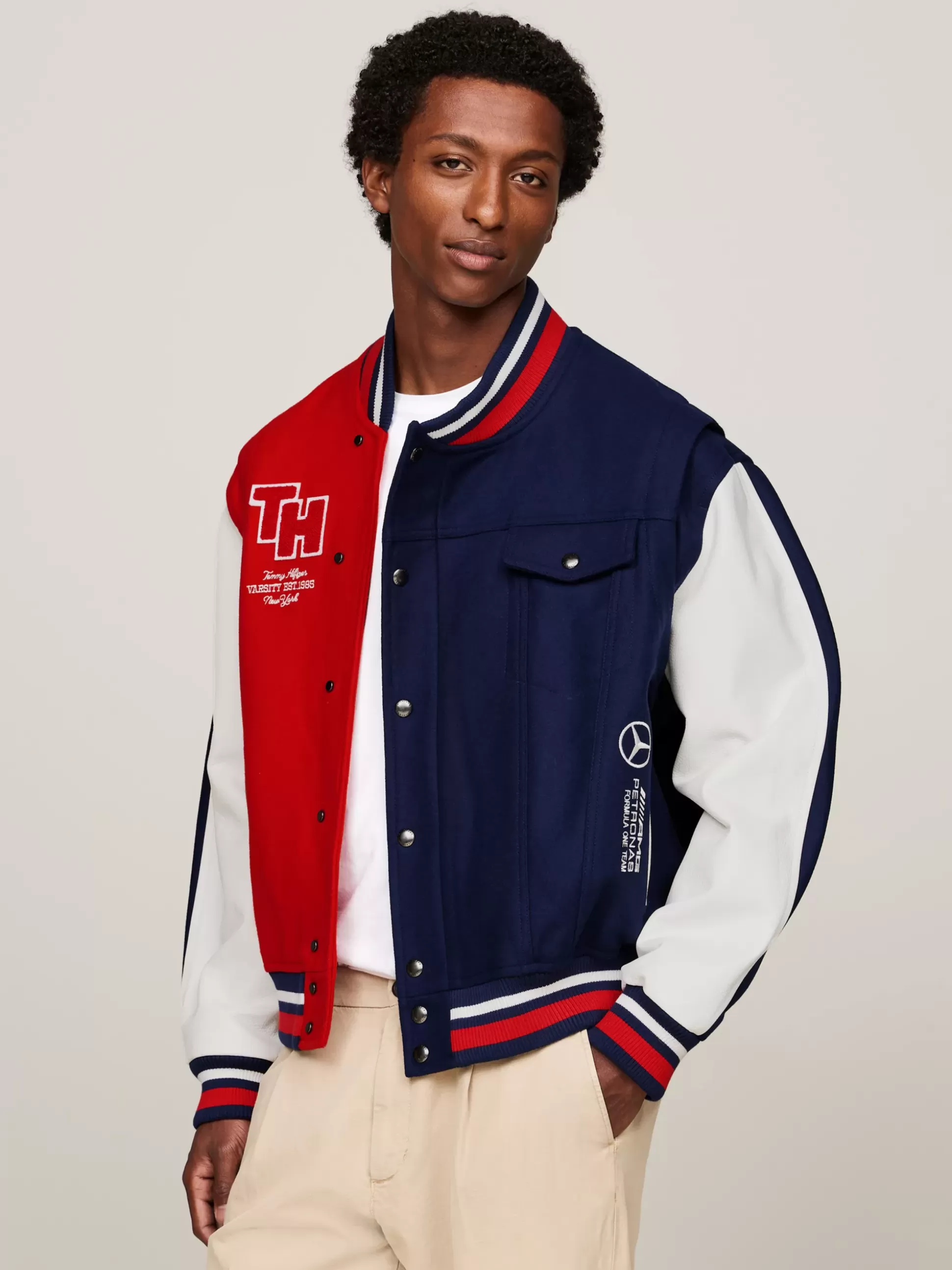 Tommy Hilfiger Kurtki & Płaszcze | Bomberki^Kurtka Tommy X Mercedes F1 X CR W Stylu Varsity