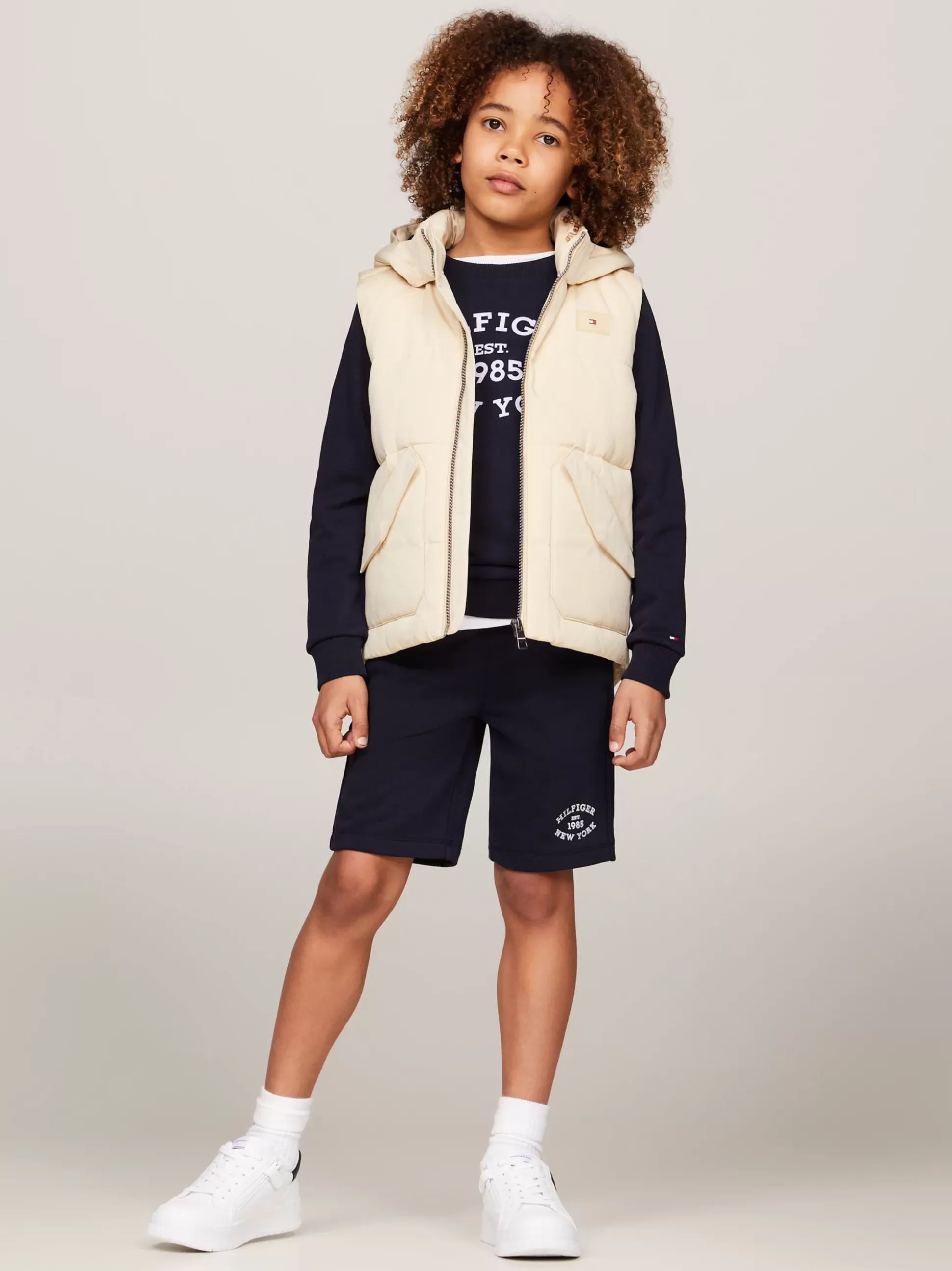 Dzieci Tommy Hilfiger Kurtki^Ocieplana Kamizelka Z Logo Hilfiger Monotype