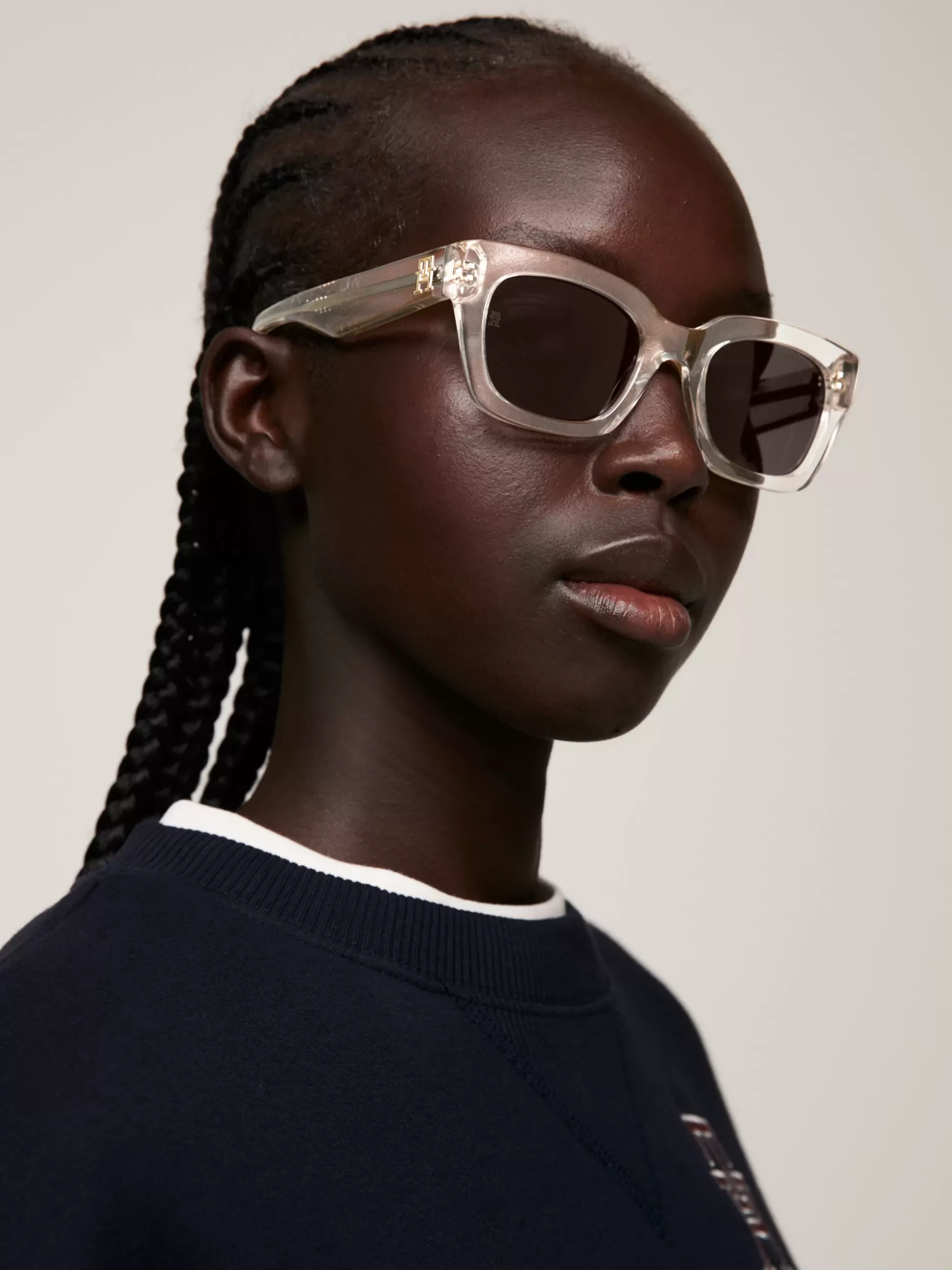 Tommy Hilfiger Okulary Przeciwsłoneczne^Okulary Przeciwsłoneczne Typu Kocie Oczy Z Monogramem TH