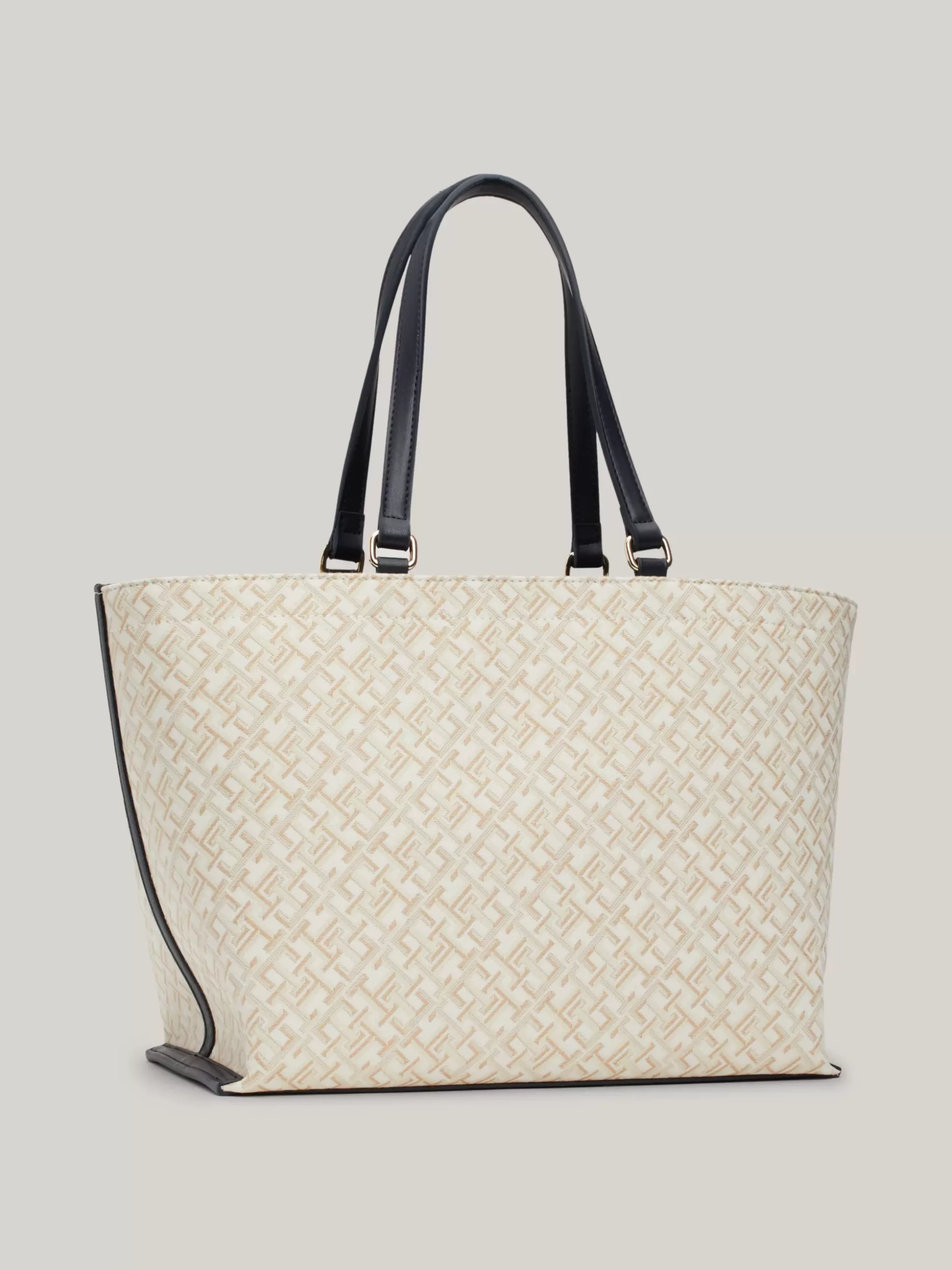 Tommy Hilfiger Torebki Tote^Płócienna Torba Typu Tote W żakardowy Wzór
