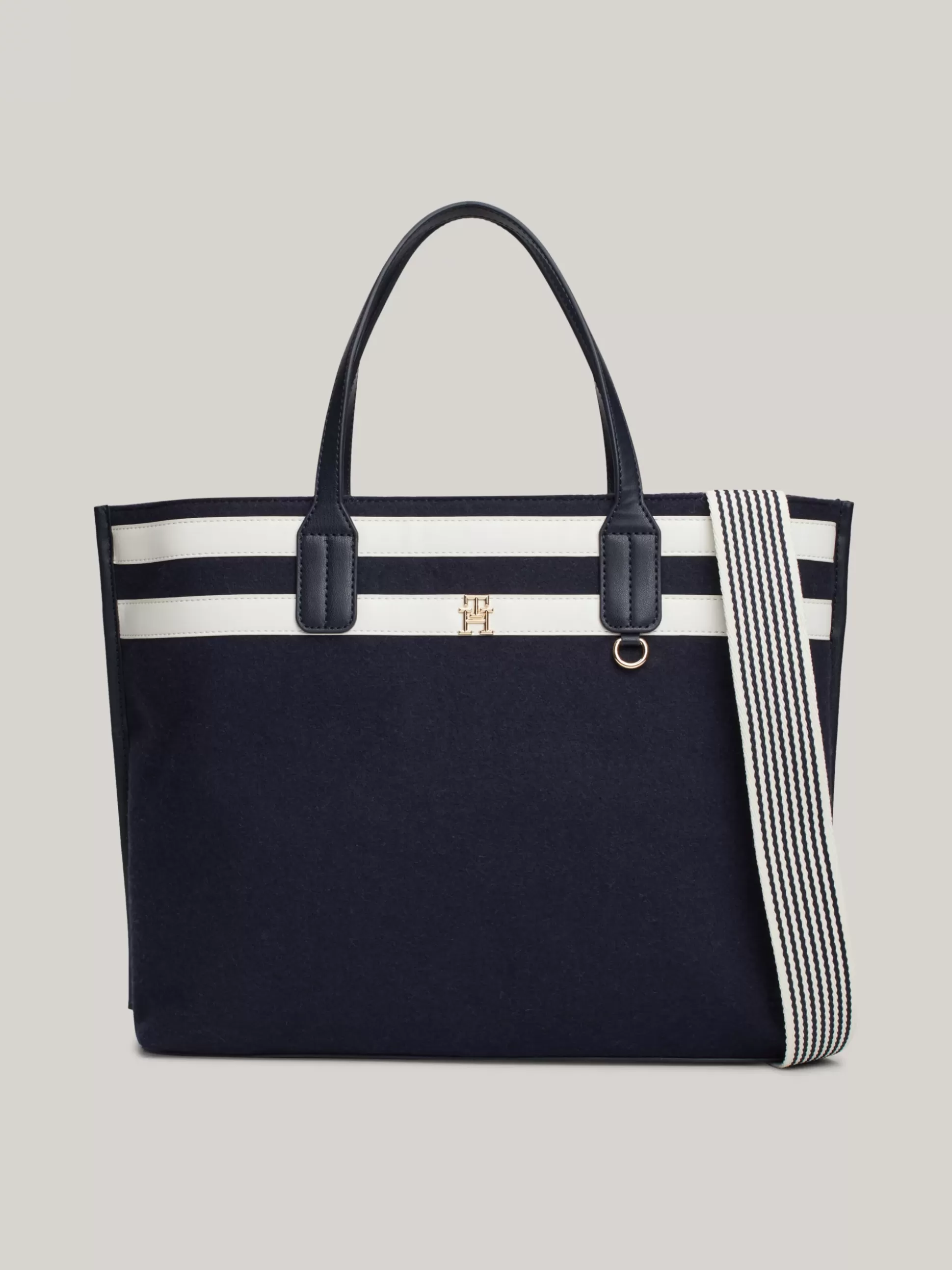 Tommy Hilfiger Torebki-Worki^Torebka Na Pasku Z Mieszanki Wełny TH Mongoram