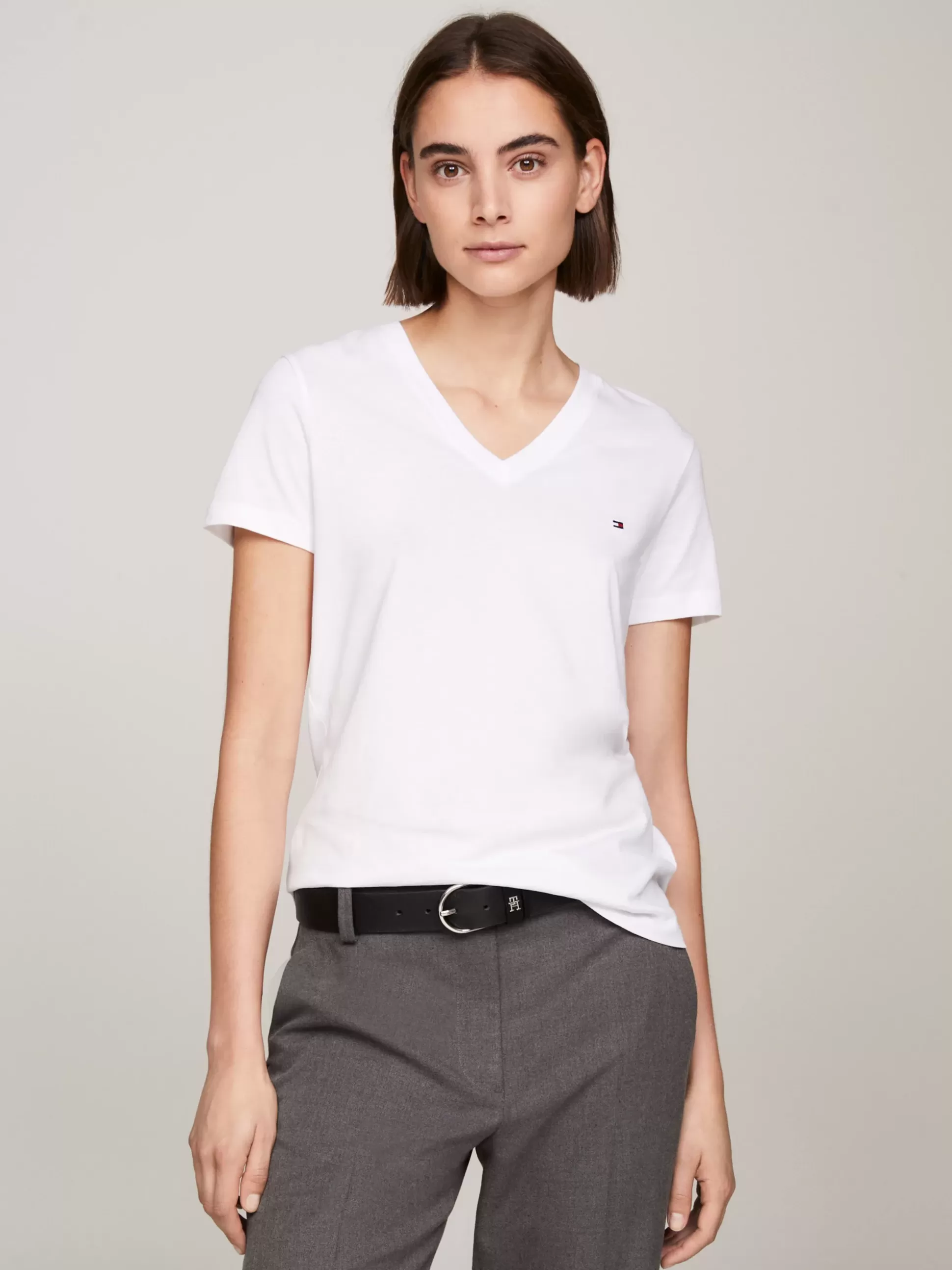 Tommy Hilfiger T-Shirty^T-shirt Heritage Z Dekoltem W Kształcie Litery V